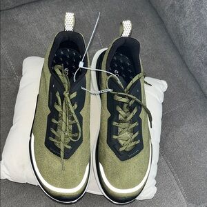 Ecco Men's Olive and Black Sneakers